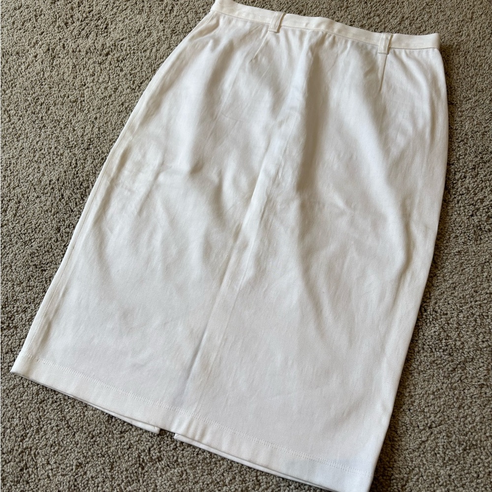 D&G Classic Pencil Skirt White
